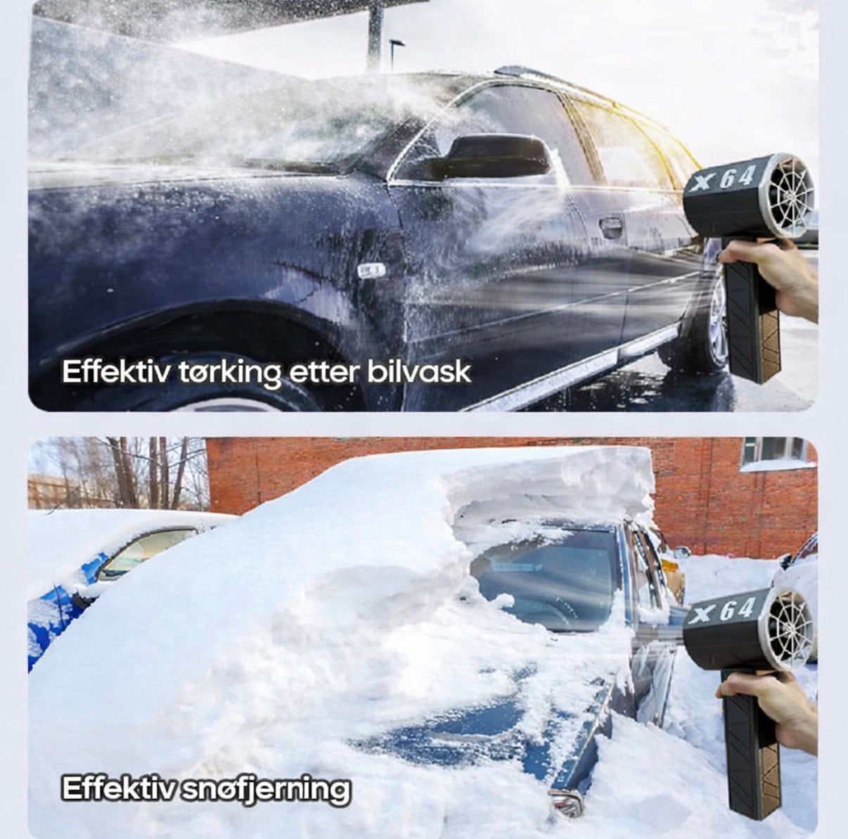 X64 blåsepistol - oppladbar