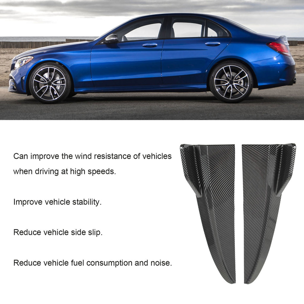 ﹒1 Pair Rear Bumper Lip Diffuser Tail Side Splitter For C‑Class W205 C43