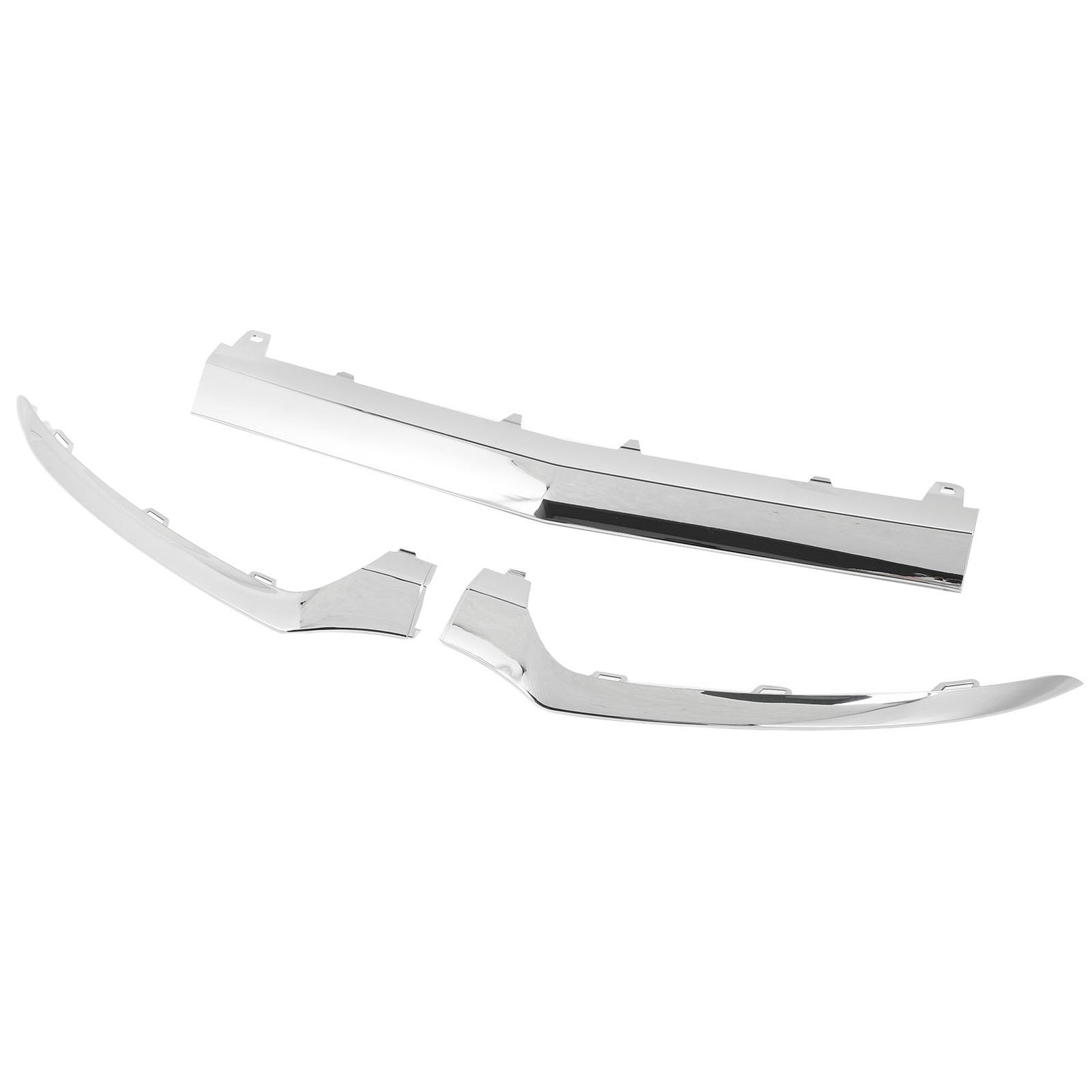 ˇ3Pcs Front Bumper Lower Chrome Trim 2058851374 For C‑Class W205 C205 A205