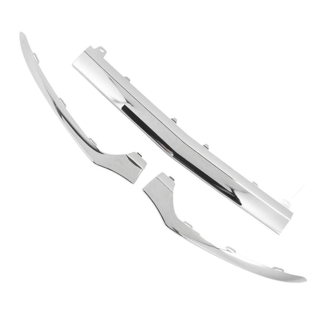 ˇ3Pcs Front Bumper Lower Chrome Trim 2058851374 For C‑Class W205 C205 A205