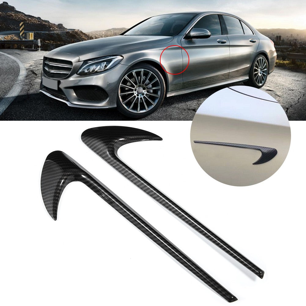 Carbon Fiber Style Car Fender Sticker For W213 W205 '