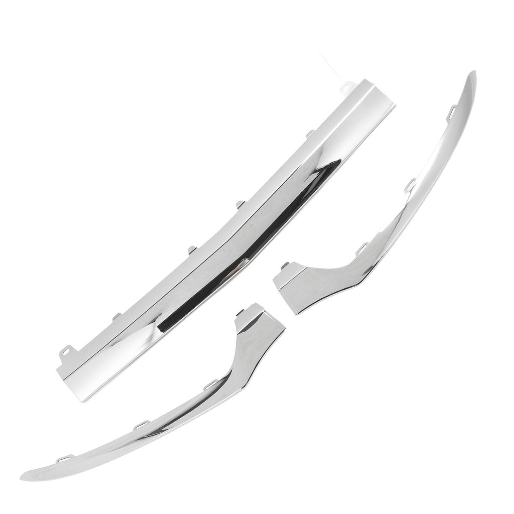ˇ3Pcs Front Bumper Lower Chrome Trim 2058851374 For C‑Class W205 C205 A205