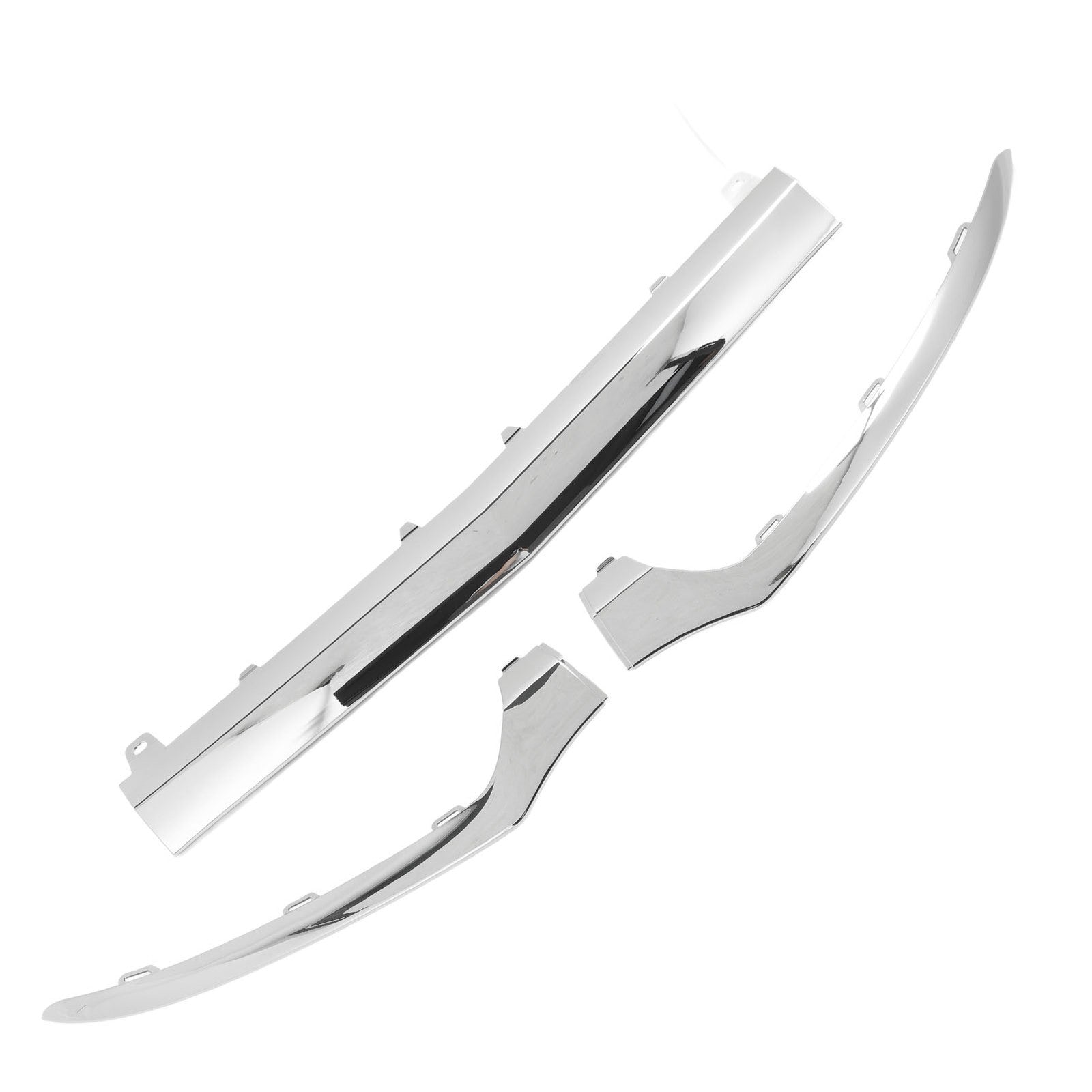 ˇ3Pcs Front Bumper Lower Chrome Trim 2058851374 For C‑Class W205 C205 A205