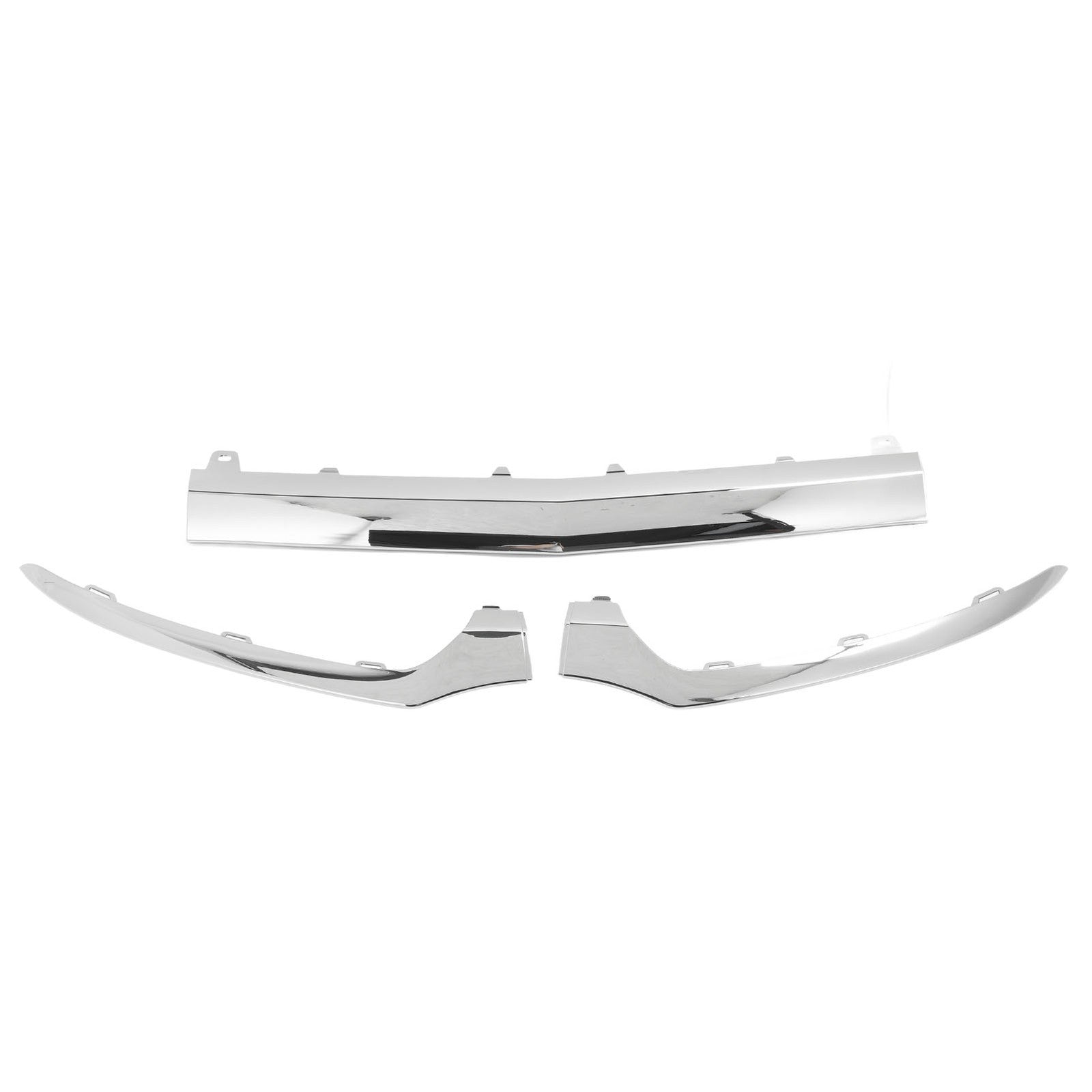 ˇ3Pcs Front Bumper Lower Chrome Trim 2058851374 For C‑Class W205 C205 A205