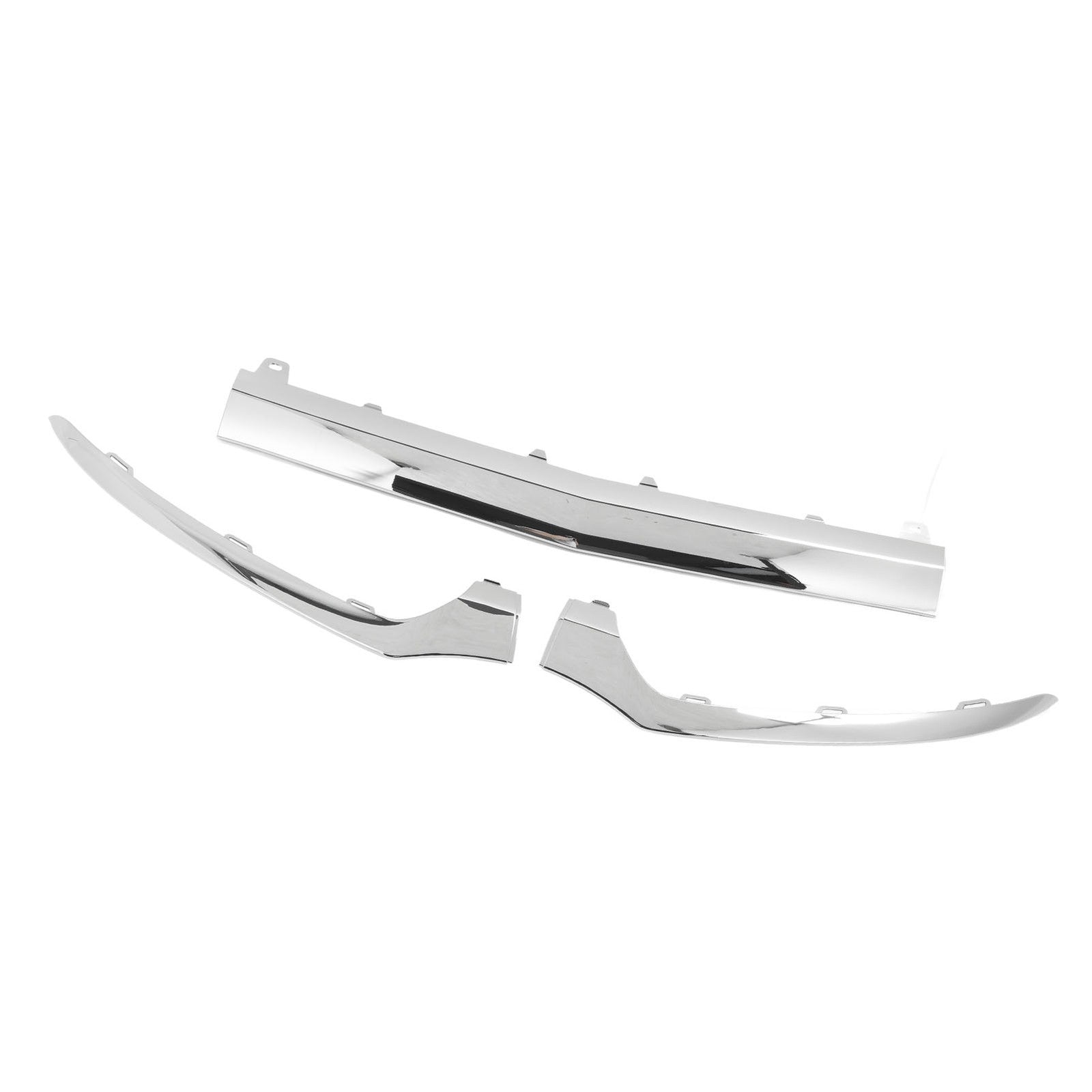 ˇ3Pcs Front Bumper Lower Chrome Trim 2058851374 For C‑Class W205 C205 A205