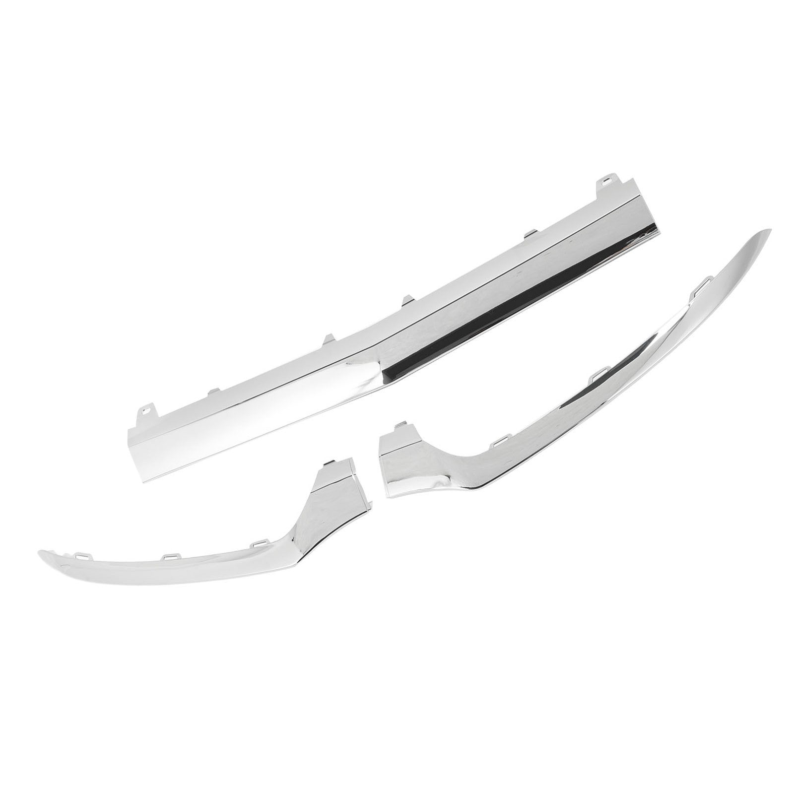 ˇ3Pcs Front Bumper Lower Chrome Trim 2058851374 For C‑Class W205 C205 A205